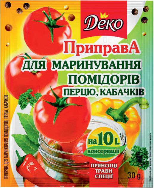 Приправа для маринування овочів Деко 30г